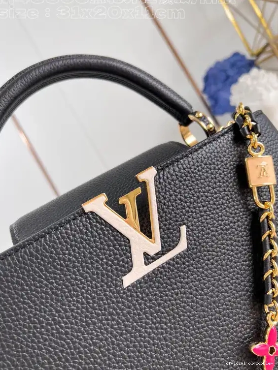 Official oldcobbler BB-31.5*20*11CM VUITTON CAPUCINES LOUIS 0517